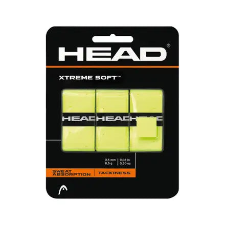 Head 3 Overgrips Xtreme Soft Jaune