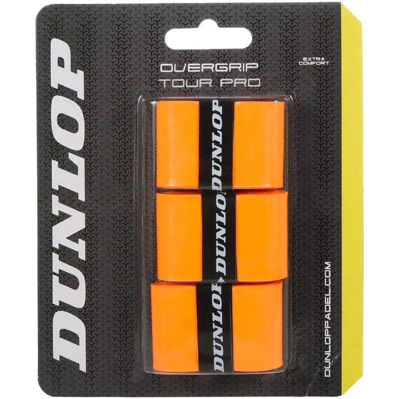 Dunlop 3 Surgrips Tour Pro Orange Fluo
