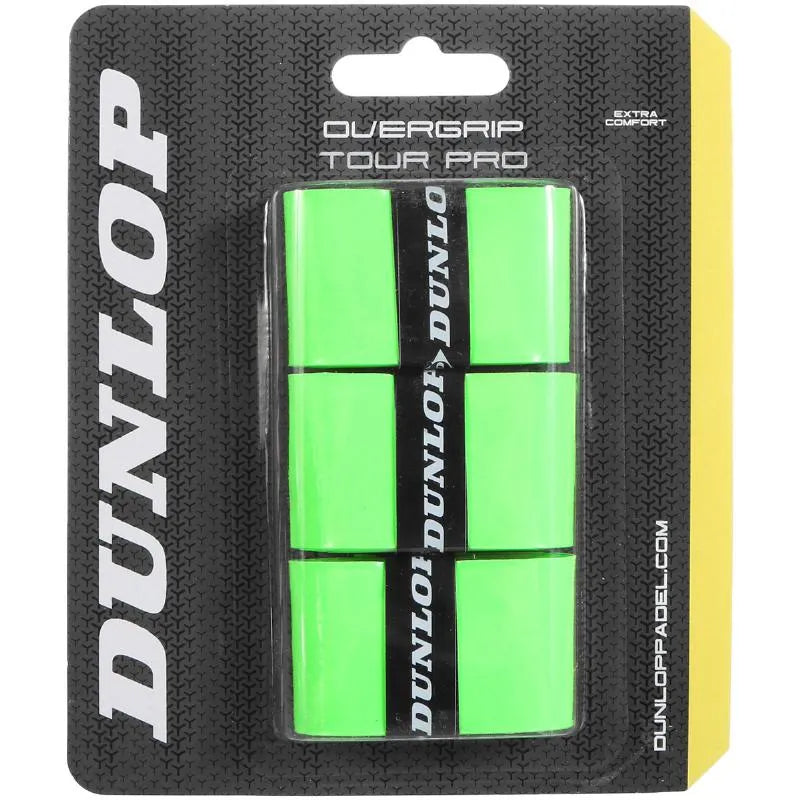 Dunlop 3 Surgrips Tour Pro Vert Fluo