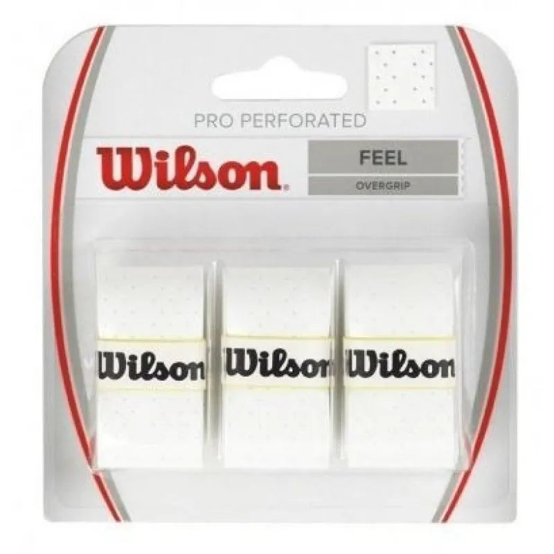 Wilson 3 Surgrips Pro Perforés Blanc