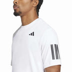 Adidas T-shirt Club 3 Stripes Blanc Noir - vue 6