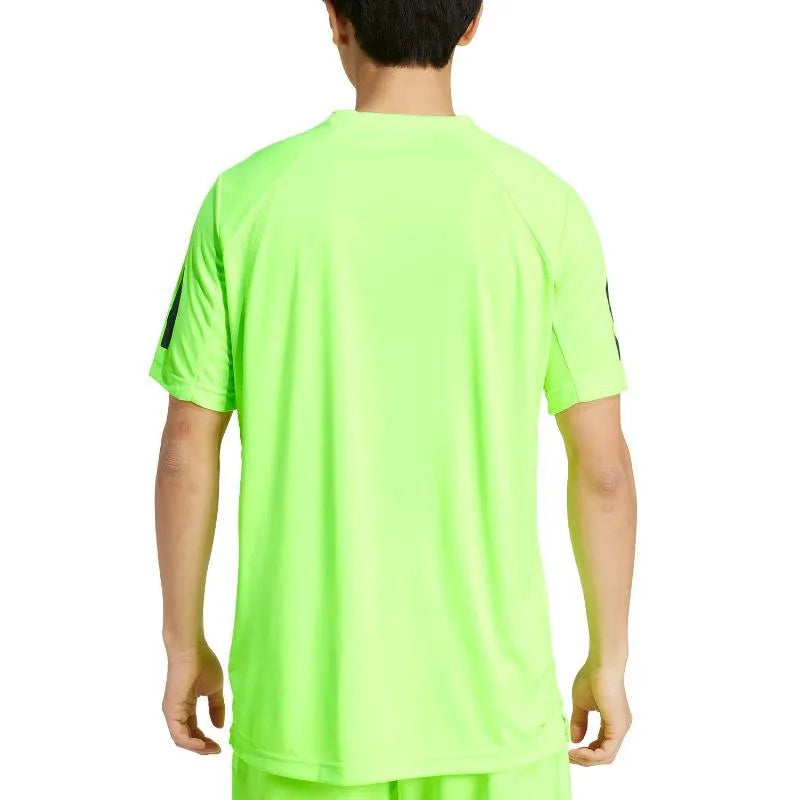 Adidas T-shirt Club 3 Stripes Lucid Limon - vue 2