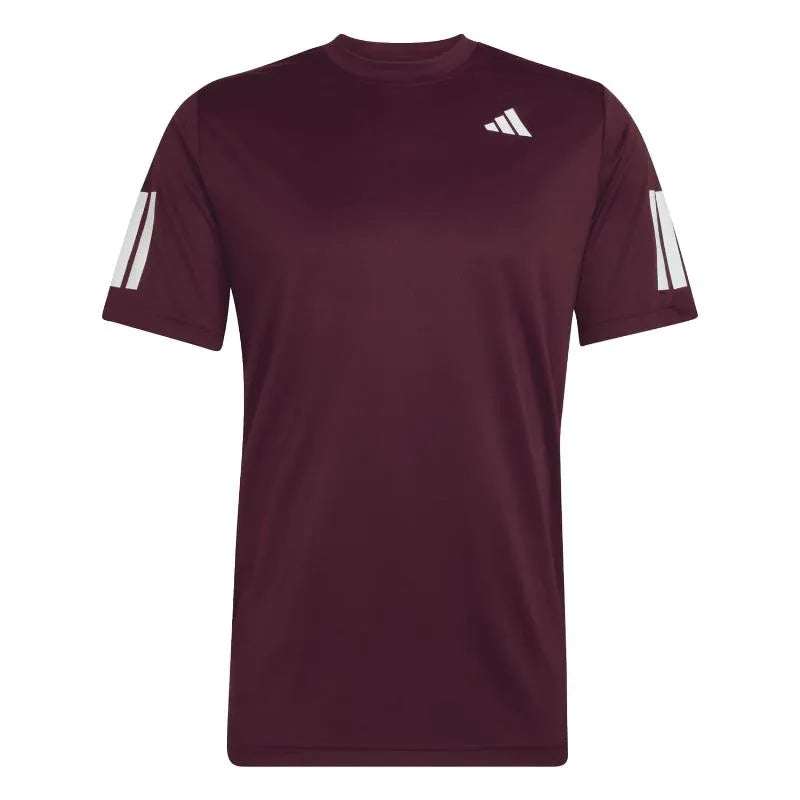 Adidas T-shirt Club 3 Stripes Marron