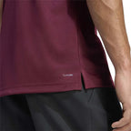 Adidas T-shirt Club 3 Stripes Marron - vue 6