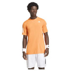 Adidas T-shirt Club 3 Stripes Orange - vue 3