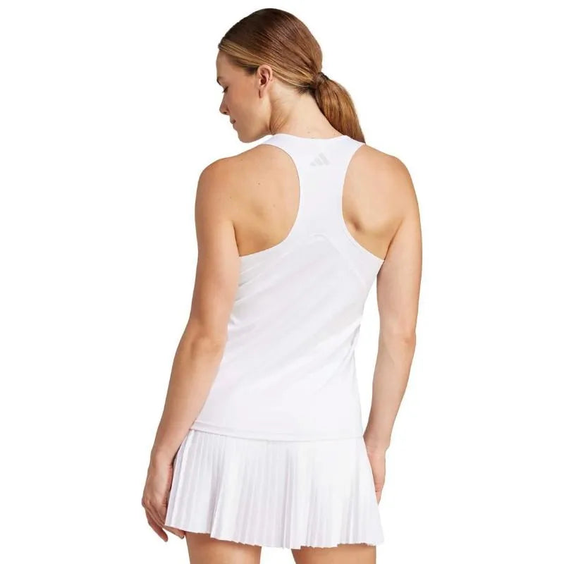 Adidas T-shirt Club Climacool Blanc Femme - vue 2