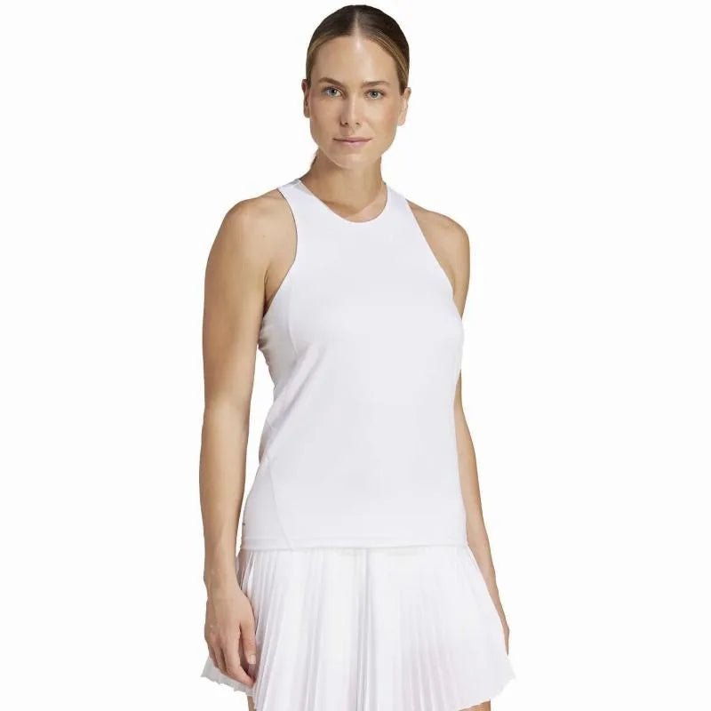 Adidas T-shirt Club Climacool Blanc Femme - vue 4