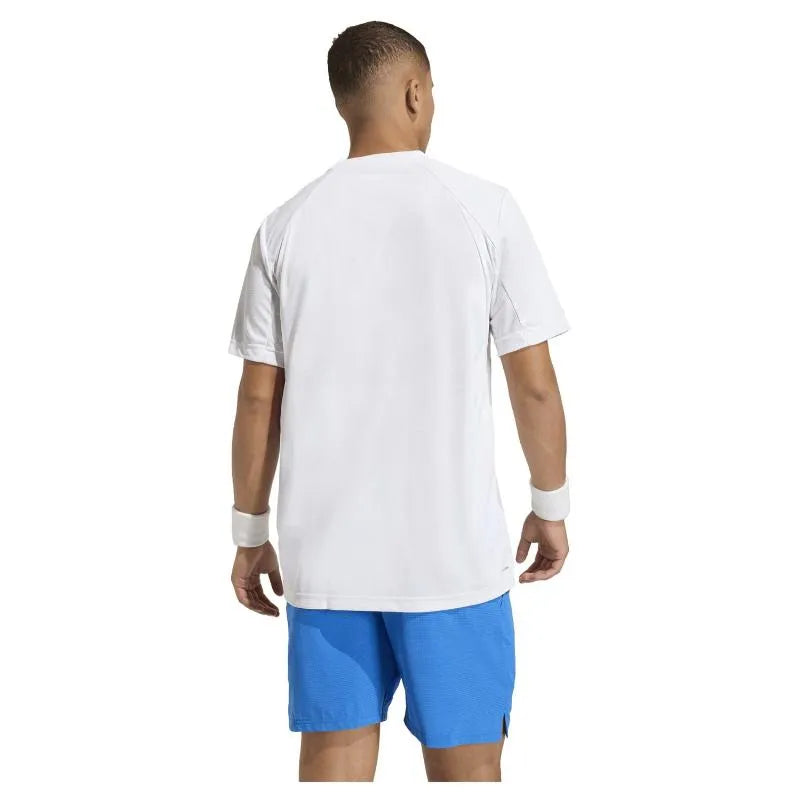 Adidas T-shirt Club Graph Climacool Blanc - vue 2
