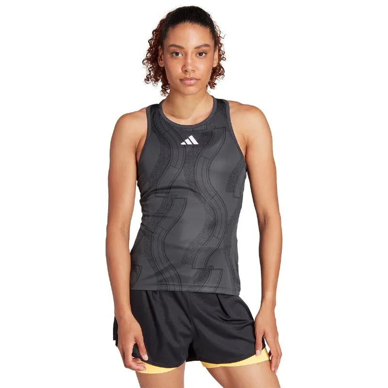 Adidas T-shirt Club Graphic Noir Carbon Femme - vue 3