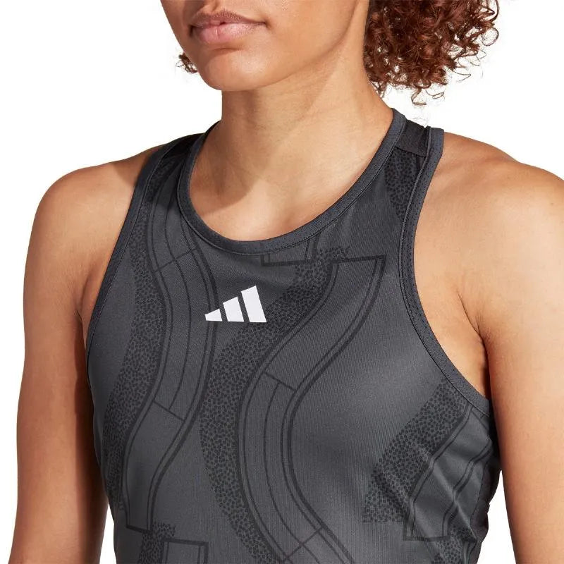 Adidas T-shirt Club Graphic Noir Carbon Femme - vue 5
