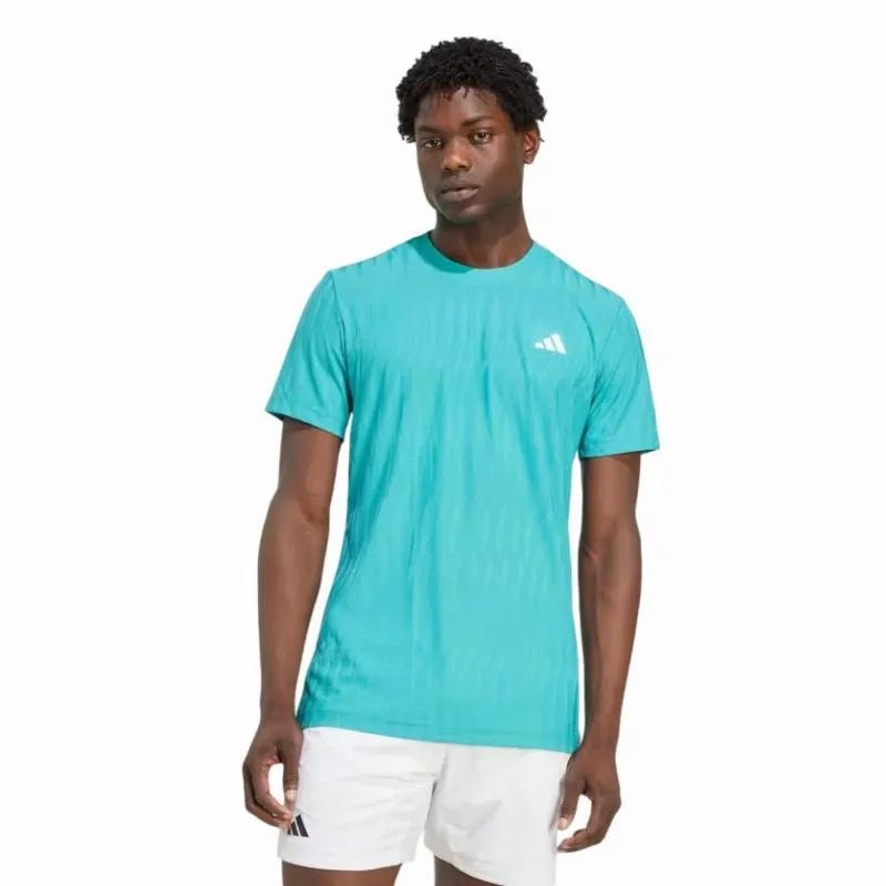 Adidas T-shirt Freelift Bleu Teal - vue 3