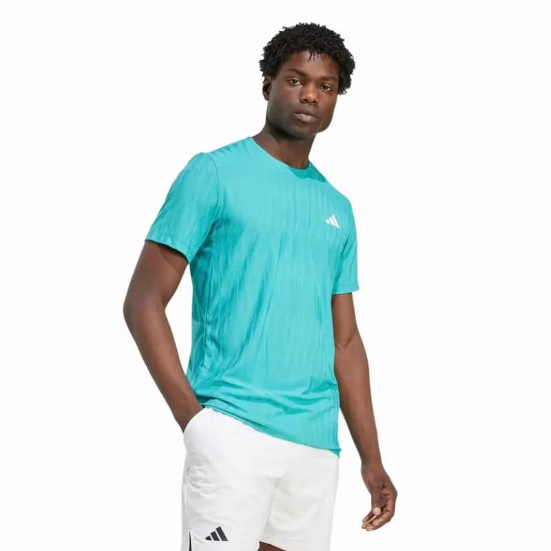 Adidas T-shirt Freelift Bleu Teal - vue 4