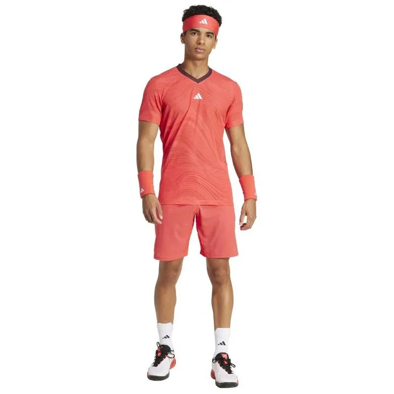 Adidas T-shirt Freelift Mesh Pro Rouge - vue 4