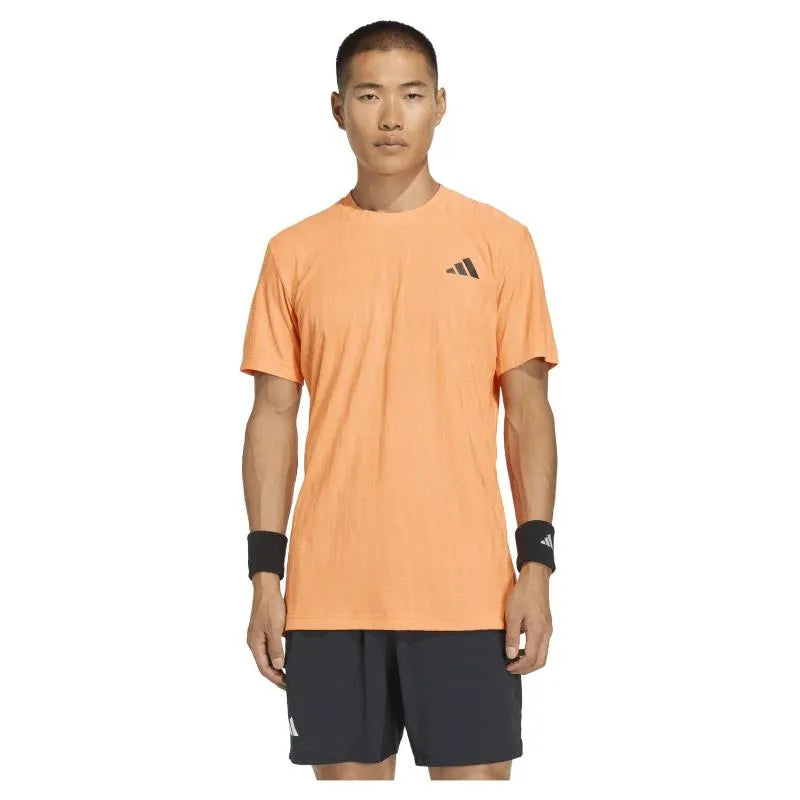 Adidas T-shirt Freelift Orange Noir - vue 3