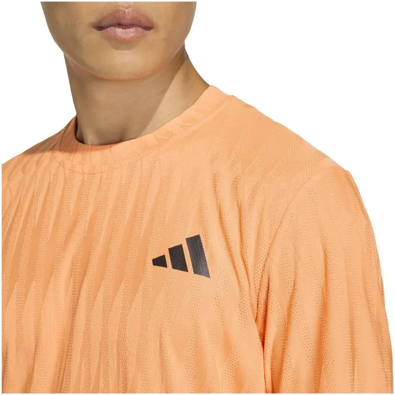 Adidas T-shirt Freelift Orange Noir - vue 5