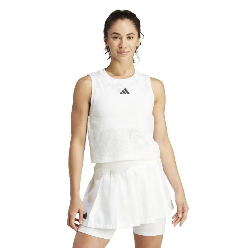 Adidas T-shirt London Match Blanc Femme - vue 4