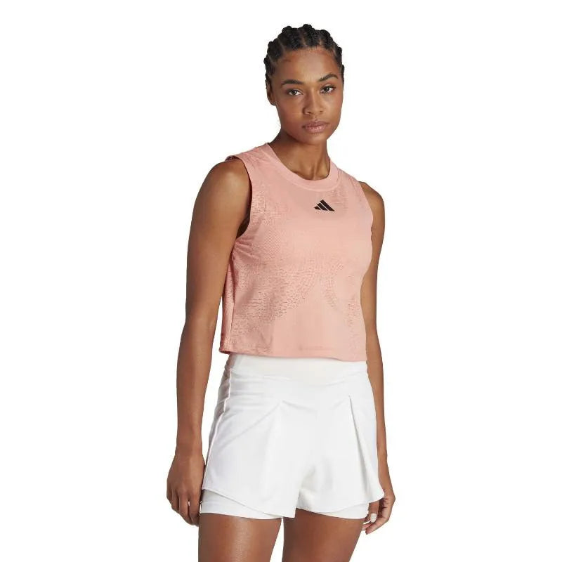Adidas T-shirt London Match Orange Femme - vue 3