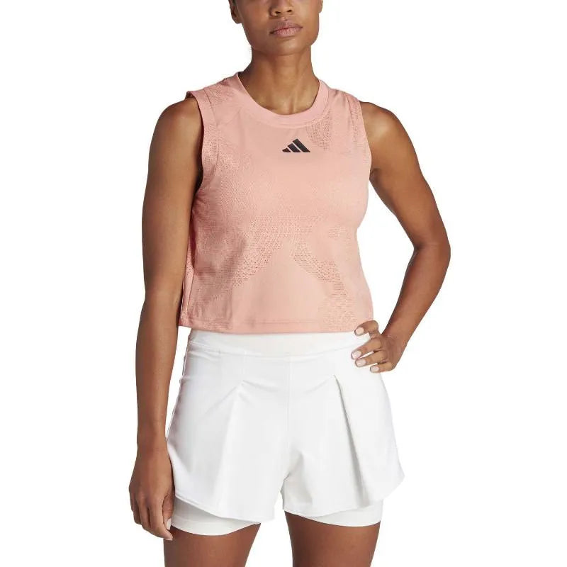 Adidas T-shirt London Match Orange Femme - vue 4