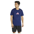 Adidas T-shirt Padel Graphic Bleu - vue 3