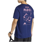 Adidas T-shirt Padel Graphic Bleu - vue 4