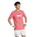 Adidas T-shirt Padel Graphic Rouge Carmesi - vue 3