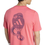 Adidas T-shirt Padel Graphic Rouge Carmesi - vue 4