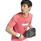 Adidas T-shirt Padel Graphic Rouge Carmesi - vue 5