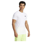 Adidas T-shirt Tennis Freelift Blanc Noir - vue 4