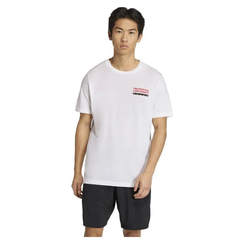 Adidas T-shirt Wanted Graphic Blanc - vue 3