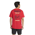 Adidas T-shirt Wanted Graphic Rouge - vue 2