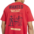 Adidas T-shirt Wanted Graphic Rouge - vue 4