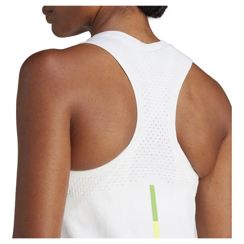 Adidas T-shirt Y-Tank Aeroready Pro Blanc - vue 7