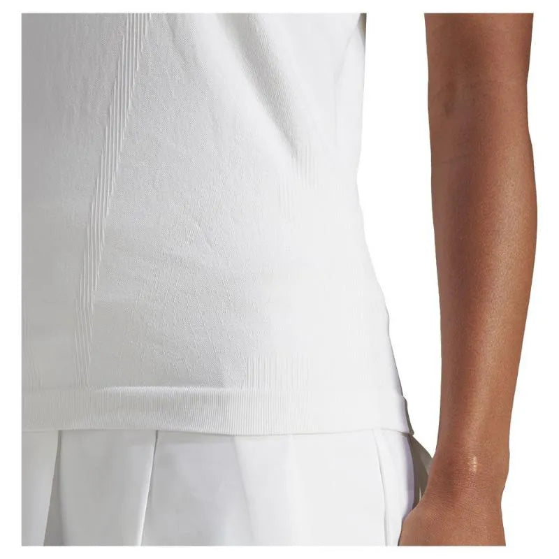 Adidas T-shirt Y-Tank Aeroready Pro Blanc - vue 9