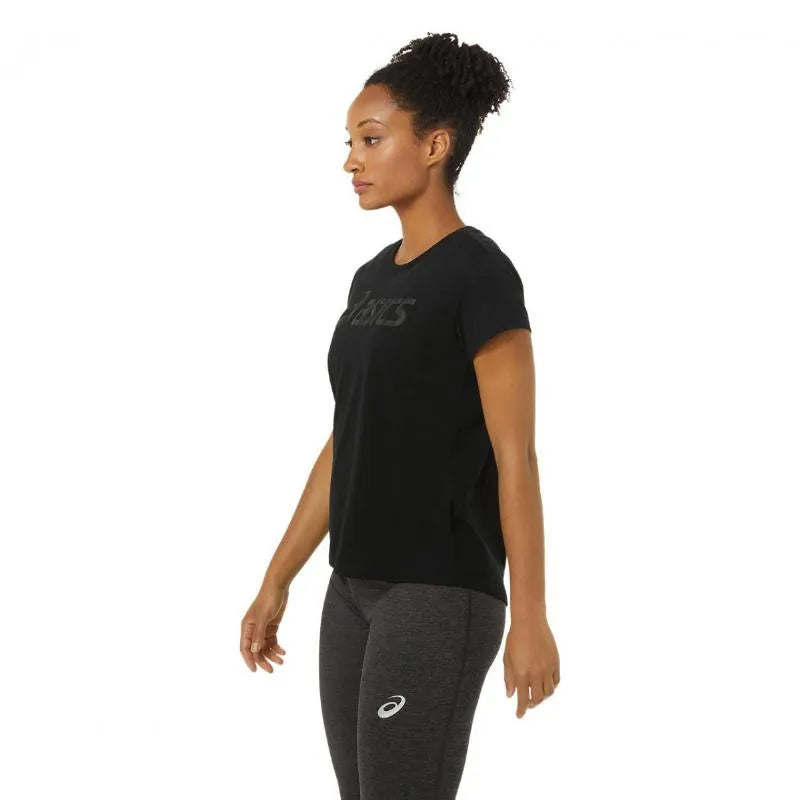 Asics T-shirt Big Logo Tee Noir Mujer - vue 4