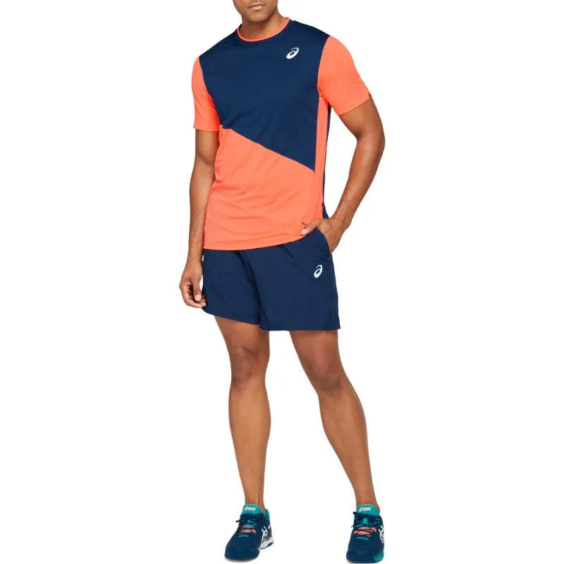 Asics T-shirt Club Coral Marino - vue 4