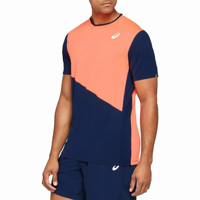 Asics T-shirt Club Coral Peacoat - vue 3