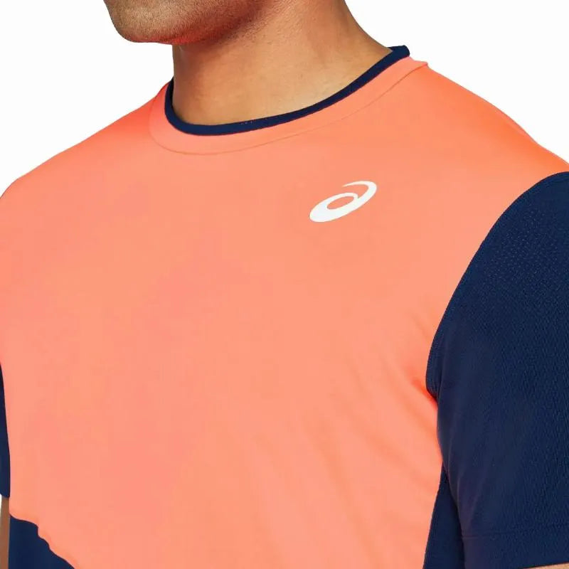 Asics T-shirt Club Coral Peacoat - vue 5