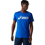 Asics T-shirt Core Logo Grande Bleu Blanc