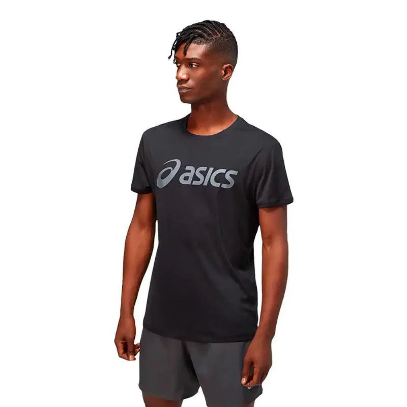 Asics T-shirt Core SS Performance Logo Grande Noir Gris