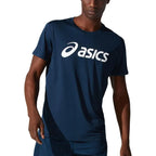 Asics T-shirt Core Top Logo Marino Blanc