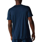 Asics T-shirt Core Top Logo Marino Blanc - vue 2