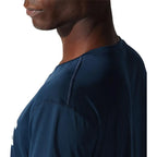 Asics T-shirt Core Top Logo Marino Blanc - vue 5