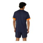 Asics T-shirt Court Bleu Minuit Orange - vue 2