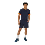 Asics T-shirt Court Bleu Minuit Orange - vue 5