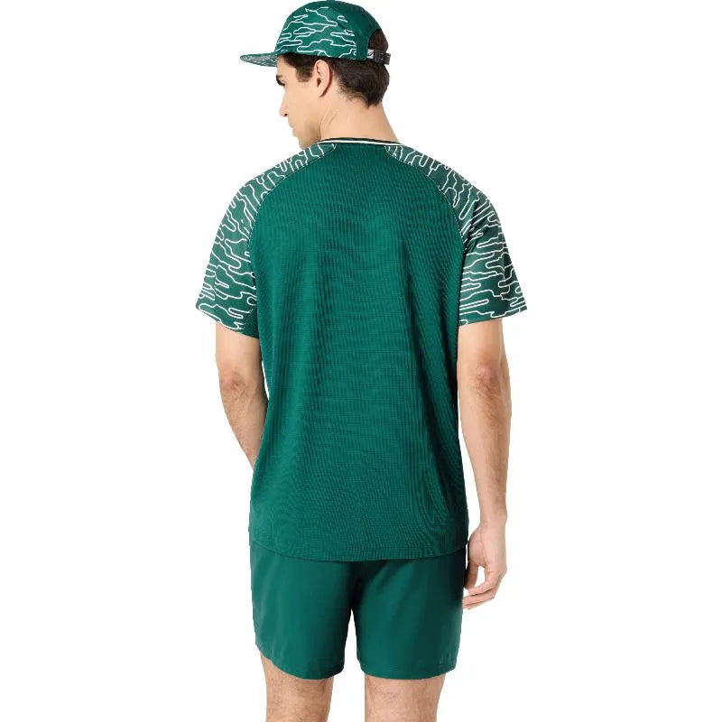 Asics T-shirt Court SS Top Vert Foncé - vue 2