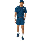 Asics T-shirt Match Bleu Mako - vue 4