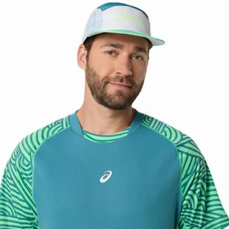 Asics T-shirt Padel Court Print SS Top Vert Pin - vue 4