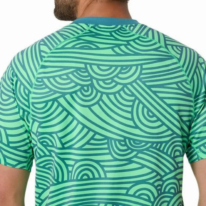 Asics T-shirt Padel Court Print SS Top Vert Pin - vue 5