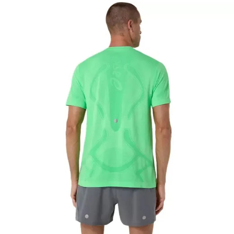 Asics T-shirt Road Seamless SS Top Vert - vue 2