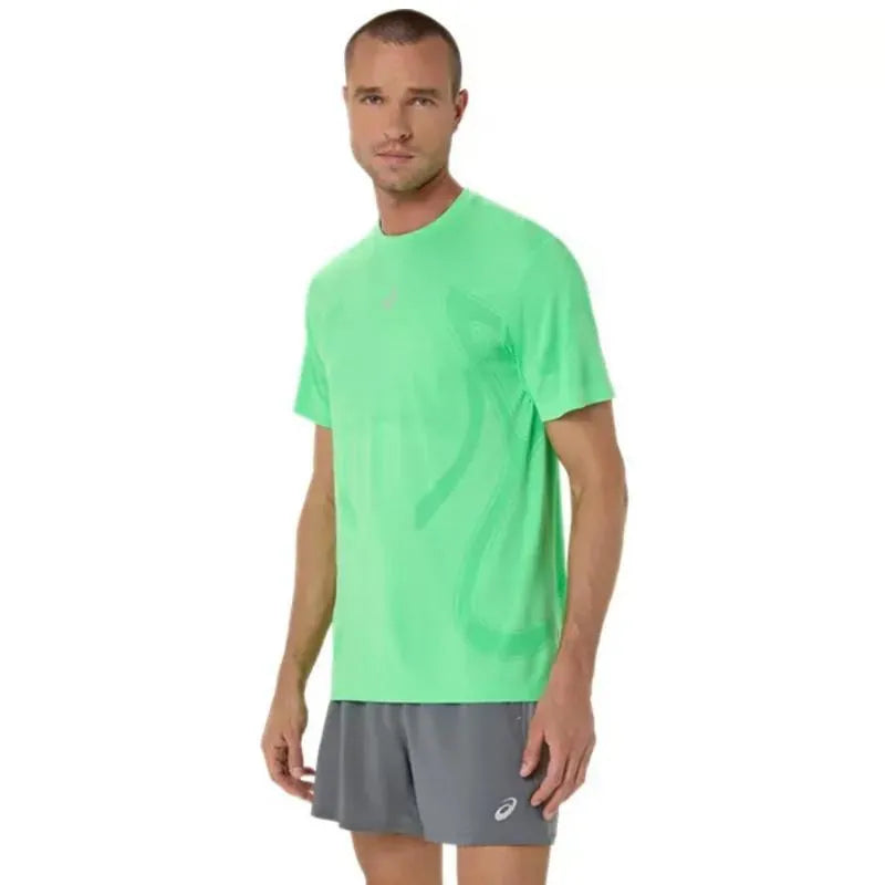 Asics T-shirt Road Seamless SS Top Vert - vue 3